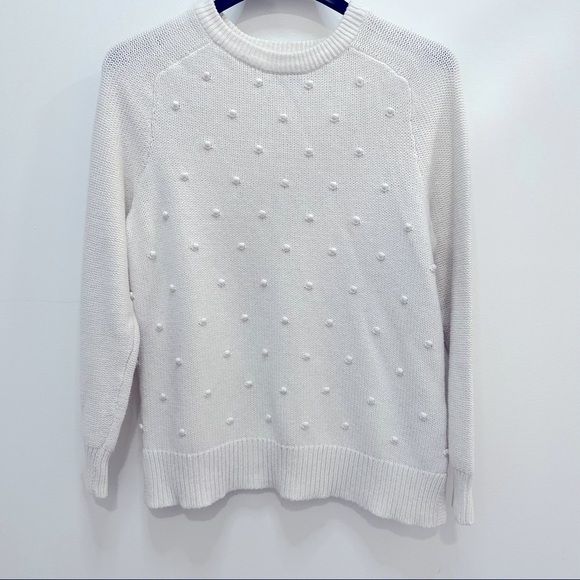 𝅺SWEATER. Old Navy white sweater with cute dots - Picture 1 of 6